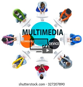 Multimedia Technology Digital Devices Information Concept