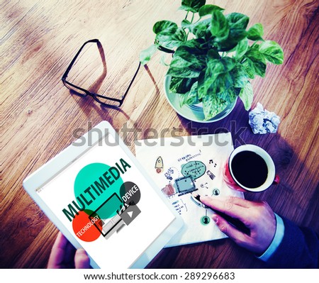 Multimedia Technology Digital Devices Information Concept