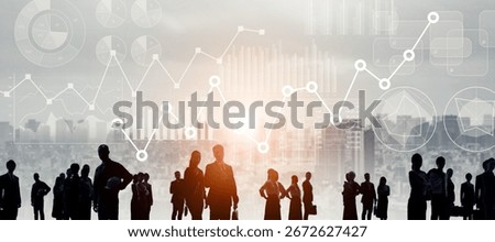 Multinational people and statistical data concept