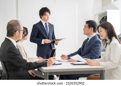 Multiple Businessmen Meeting Images Of Various Generations