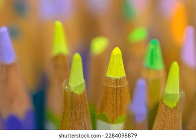 Multiple Close Up Of Pencils 