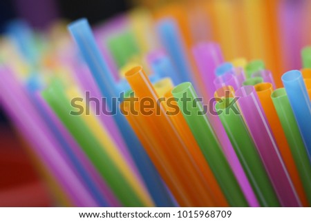 Multiple color of straw set