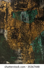 Multiple color, multiple texture artistic background.