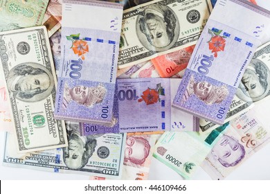 Multiple Currency Banknotes Colorful Background Showed Stock Photo ...