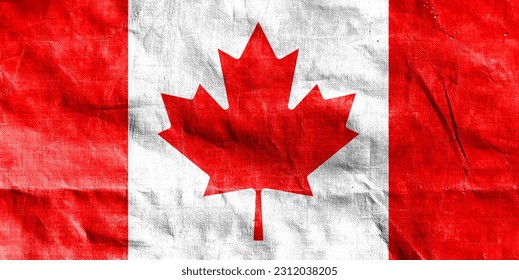 Multiple exposure of Canada flag. Basemap or background use. Double exposure creative hologram of Canada flag. - Shutterstock ID 2312038205