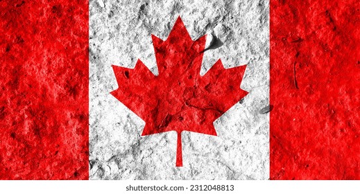 Multiple exposure of Canada flag. Basemap or background use. Double exposure creative hologram of Canada flag. - Shutterstock ID 2312048813