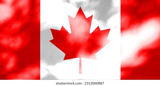 Multiple exposure of Canada flag. Basemap or background use. Double exposure creative hologram of Canada flag. - Shutterstock ID 2312060887