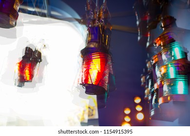 Multiple exposure image under the bridge view.  Image for background of future manipulation