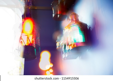 Multiple exposure image under the bridge view.  Image for background of future manipulation