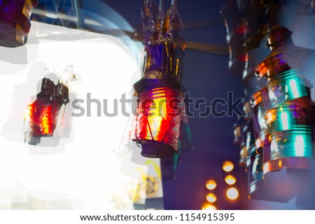 Multiple exposure image under the bridge view.  Image for background of future manipulation