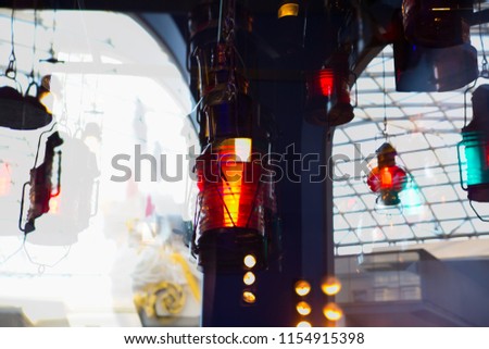 Multiple exposure image under the bridge view.  Image for background of future manipulation