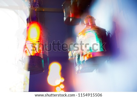 Multiple exposure image under the bridge view.  Image for background of future manipulation