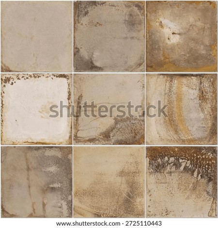 Multiple High Resolution Vintage Rustic Tiles, Used For Ceramic Floor And Wall Tiles Digital Design.