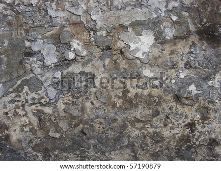 multiple layers of gray brown beige paint blathering peeling