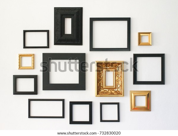 small white photo frames
