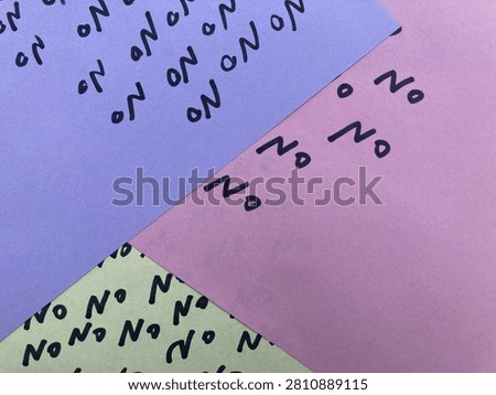 multiple note with word NO 
