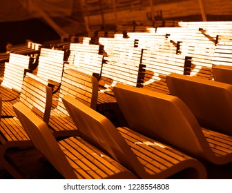 Multiple Park Benches In A Row Background