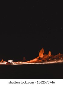 Multiple pinnacles in the distance.