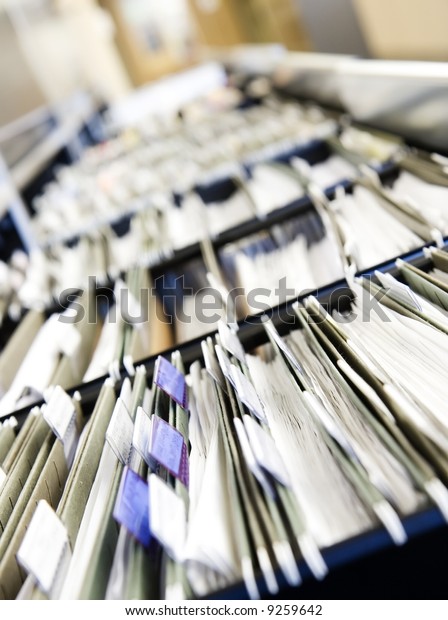 Multiple Rows Filing Cabinets Office Medical Stock Photo Edit Now