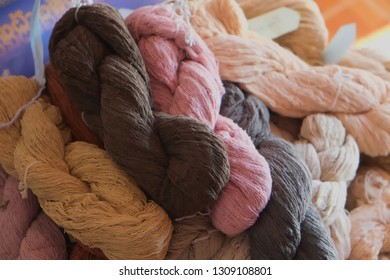 multiple skein of cottons. - Shutterstock ID 1309108801