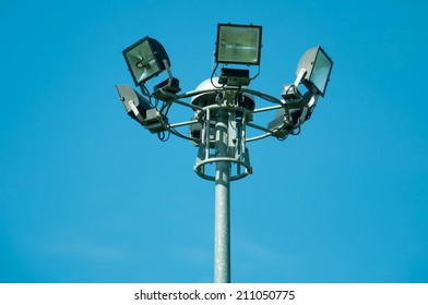 Multiple Sport Light With Blue Background