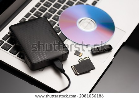 Multiple storage devices, data security, digital data storage