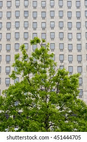 Multiple windows on a large office building London England Europe
