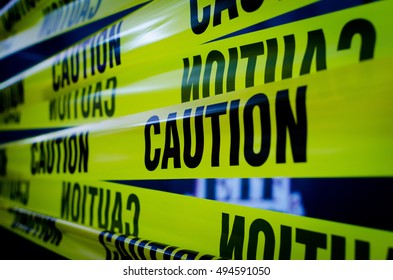 Multiple Yellow Caution Signage Stock Photo 494591050 | Shutterstock