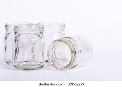 Multipurpose Empty Mason Jar Over White Background