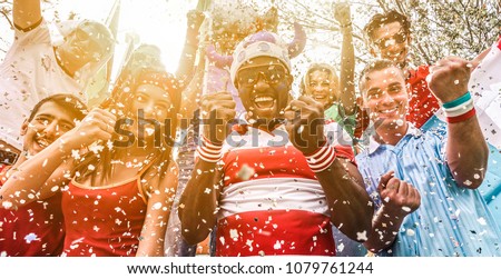 Image, Stock Photo spectator at stadium