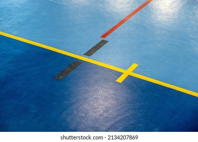 Multi-sports Court, Lines Painted On The Ground