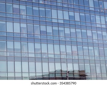 Multistoried skyscraper glass facade. Moscow, Russia.
