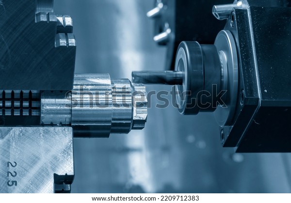 Multitasking Cnc Lathe Machine Milling Cutting Stock Photo 2209712383 ...