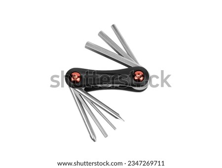Multitool key for bicycle isolated on white background