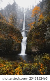 Multnomah Falls in the fall.