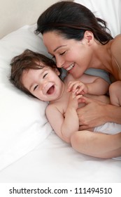 Mum And Baby Laughing