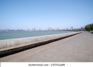 Mumbai City /India- 22/03/2020: Empty Streets Of Mumbai City During Coronavirus Quarantine Lockdown. Janata Curfew.