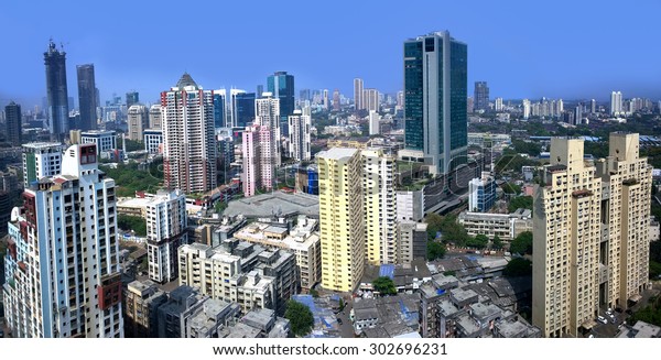 Mumbai Finanzkapital Der Indischen Skyline