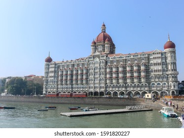 MUMBAI, INDIA - DEC 10, 2019: The Taj Mahal Palace Hotel, Is A Luxury Hotel Built In The Saracenic Revival Style In The Colaba Region Of Mumbai, Maharashtra, India.