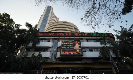 Mumbai, India - December 19, 2018: Old Structure Of Share Market Bombay Stock Exchange Building.