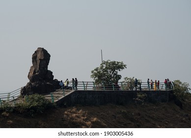 MUMBAI - INDIA - January 23, 2020: Tourist At Malshej Ghat Hills Near Pune.