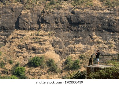 MUMBAI - INDIA - January 23, 2020: Tourist At Malshej Ghat Hills Near Pune.