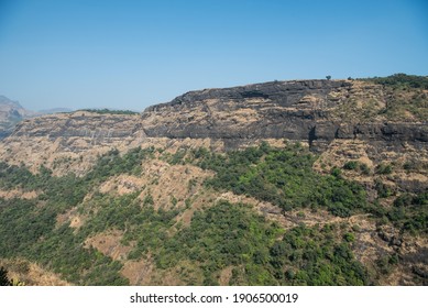 MUMBAI - INDIA - January 23, 2020: General View Of The Malshej Ghat Hills Near Pune.