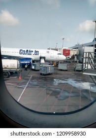 Mumbai, India - June 30, 2018 : This Is Photo Of Goair Flight At Mumbai Domestic Airport.