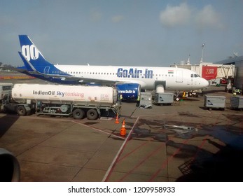 Mumbai, India - June 30, 2018 : This Is Photo Of Goair Flight At Mumbai Domestic Airport.