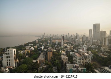 Mumbai, India: March 20, 2021: Mumbai Skyline And Cityscape, Dadar Shivaji Park, Mumbai, India