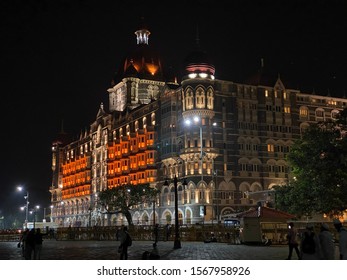 Mumbai India Nov 20 2019: The Taj Mahal Palace Hotel And Pier, Is A Heritage, Five-star, Luxury Hotel Built In The Saracenic Revival Style In The Mumbai, Situated Next To The Gateway Of India.
