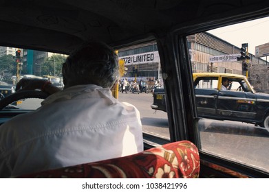 Mumbai, India - October 19, 2007: Taxi Driver In Mumbai