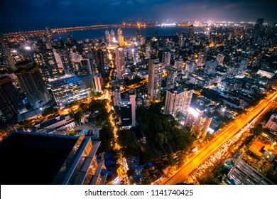 Mumbai Lit Up At Night.