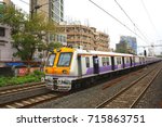 Mumbai local train of central railway, indian railway running in city of mumbai